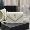 YSSL Gaby Satchel Bag In White With Gold Toned Hardware For Women 10.2in/26cm YSl 6688631EL079207