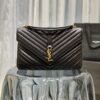 YSSL College Large Chain Bag Black With Gold Hardware For Women 12.6in/32cm YSL 600278BRM071000