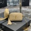 YSSL Lou Mini Bag Beige In Quilted Grain De Poudre With Gold Hardware For Women 7.4in/19cm YSl 6125791GF012721