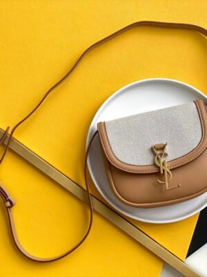 YSSL Kaia Small Satchel Bag With Gold Hardware Brown 7.2in/18cm For Women YSL