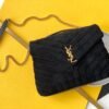 YSSL Loulou Medium Chain Bag In Matelasse "Y" Black With Gold Hardware For Women 12.5in/32cm YSL 5749461U8671000