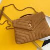YSSL Loulou Medium Chain Bag In Matelasse "Y" Brown With Gold Hardware For Women 12.5in/32cm YSL 5749461U8C77761