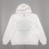 SP5DER OG RHINESTONE LOGO HOODIE WHITE