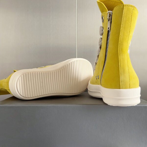 1._1_c8b7c0ea-42d0-4c3b-94a5-fdc3d7987f58 Rick Owens Yellow High-Top Sneakers