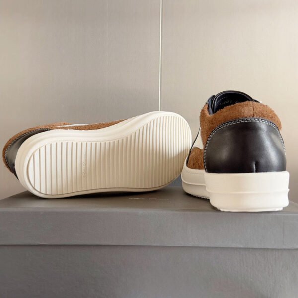 1._1_de9c5726-1030-411b-b46f-0522510b3ae3 Rick Owens Black and Brown Low-Top Sneakers