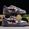 BAPE STA Low-Top Sneakers in Grey and Purple