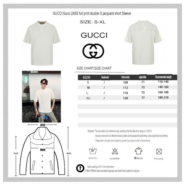 Gucci GG Patterned T-Shirt (White)
