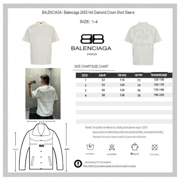 10.translated_82_38cb7f33-ffd0-458d-b3af-938e8a0fec99 Balenciaga Plain White T-Shirt