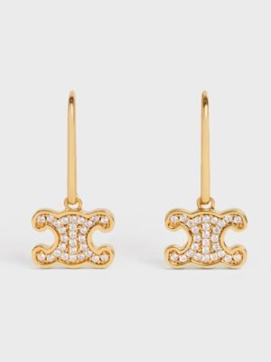 18K Triomphe Rhinestone Earrings