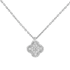 18K White Gold Sweet Alhambra Diamond Necklace