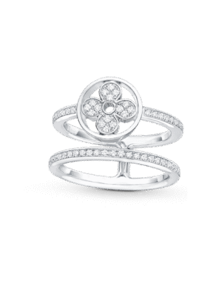 18K Louis Idylle Blossom Two-Row Ring