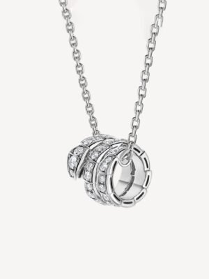 18K BV Serpenti Viper Pave Diamonds Necklace
