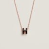 18K Mini Pop H Black Necklace