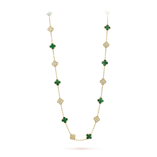 18K Vintage Alhambra 20 Motifs Long Clover Necklace