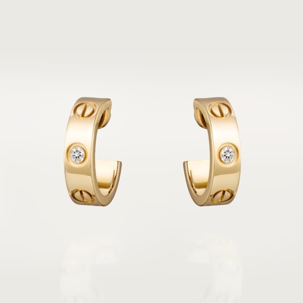 18K Love 2 Diamonds Earrings