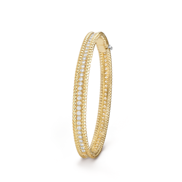 18K Yellow Gold Perl¨¦e Diamonds One Row Bracelet