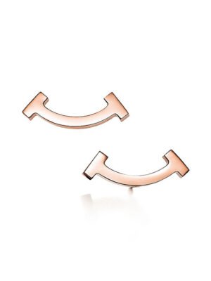 18K T Smile Earrings