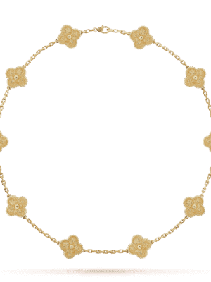 18K Vintage Alhambra 10 Motifs Necklace