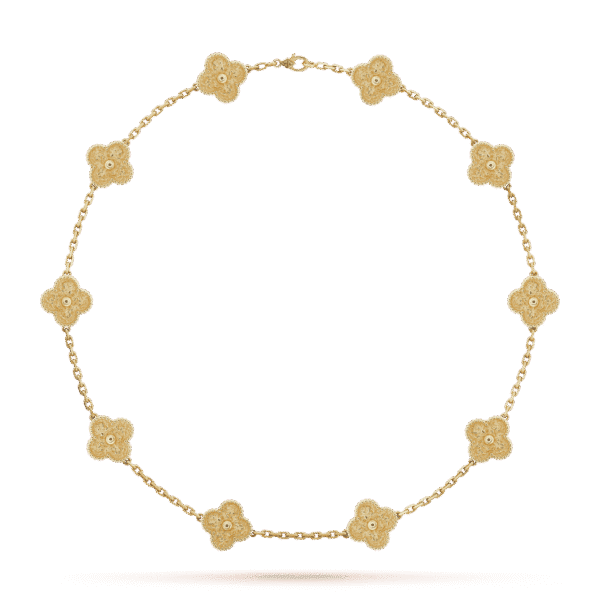 18K Vintage Alhambra 10 Motifs Necklace