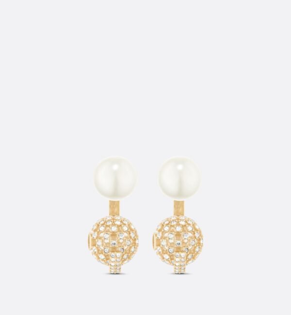 18K CD Tribales White Resin Pearls Earrings