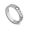 18K Double G Icon Diamonds White Gold Ring
