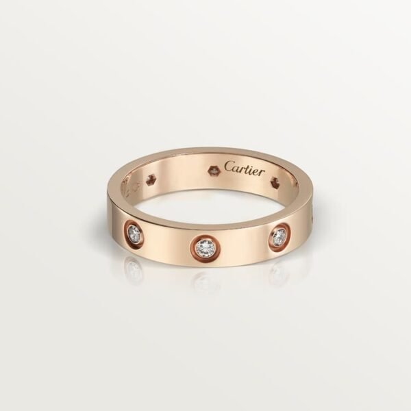 18K Love Wedding Eight Diamonds Ring