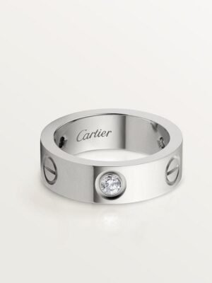 18K Love Wedding Three Diamonds Ring