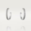 18K Love Pave Diamonds Earrings