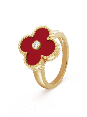 18K Vintage Alhambra Carnelian Ring