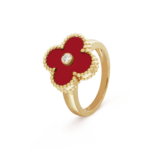 18K Vintage Alhambra Carnelian Ring