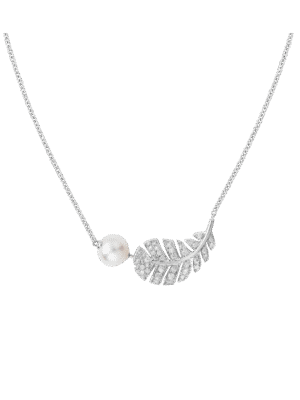 18K CC Plume De Necklace