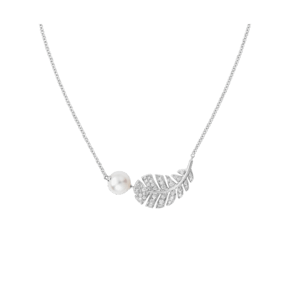 18K CC Plume De Necklace