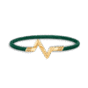 18K Louis Volt Upside Down Play Green Bracelet