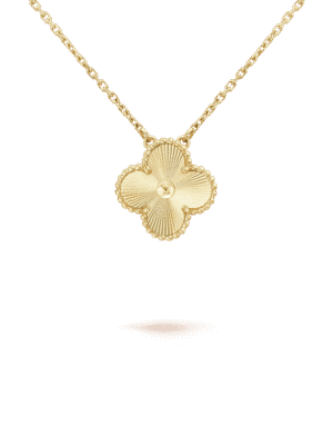 18K Vintage Alhambra Pendant Clover Necklace