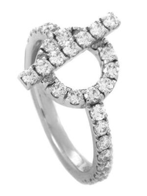 18K Finesse Diamond White Gold H Ring