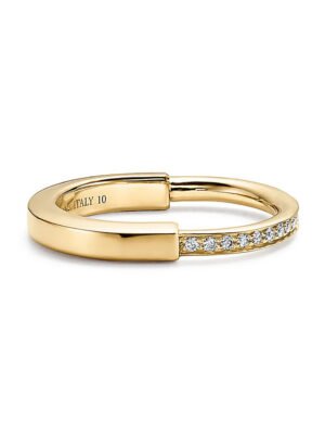 18K T Lock Diamonds Yellow Gold Ring
