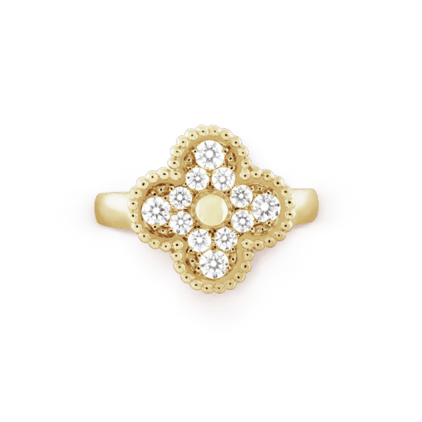 18K Vintage Alhambra Diamonds Ring