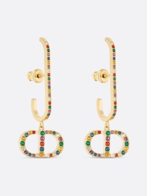 18K CD 30 Montaigne Crystals Earrings