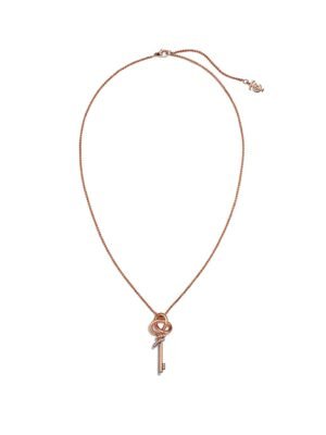 18K T Keys Woven Diamonds Medium Necklace