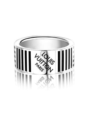 18K Louis Damier Black Ring