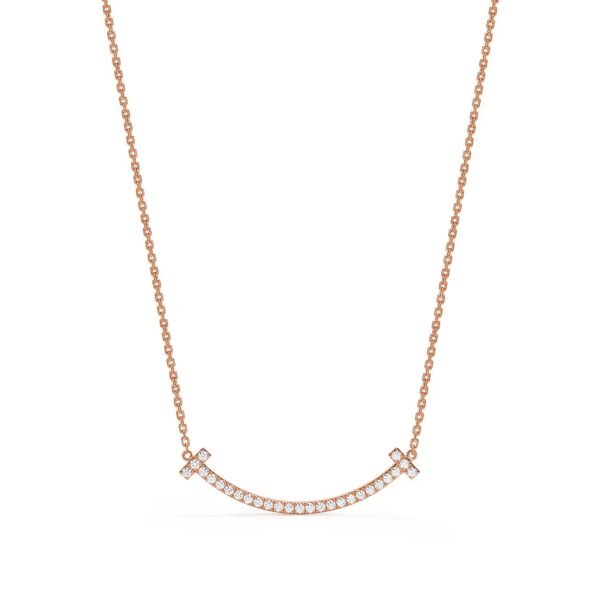 18K T Medium Diamond Pendant Necklace