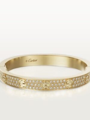 18K Love Pave Diamonds Bracelet