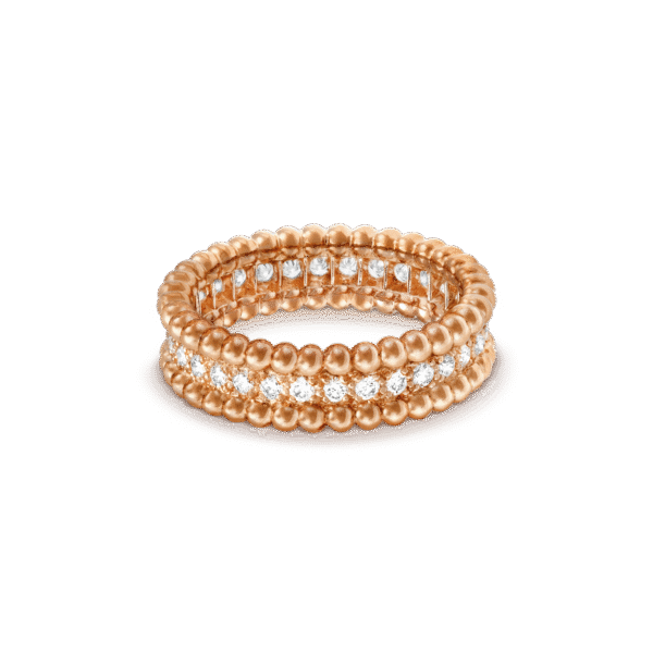18K Rose Gold Perl¨¦e Diamonds Ring