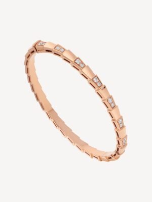 18K BV Serpenti Viper Demi Pave Diamond Bracelet