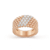 18K Perl¨¦e Diamonds Five Rows Ring
