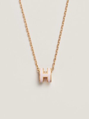 18K Mini Pop H Pink Necklace
