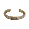 18K CD Pearl Open Cuff Bracelet