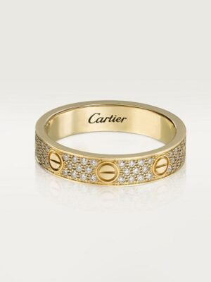 18K Love Diamond-Paved 5mm Ring