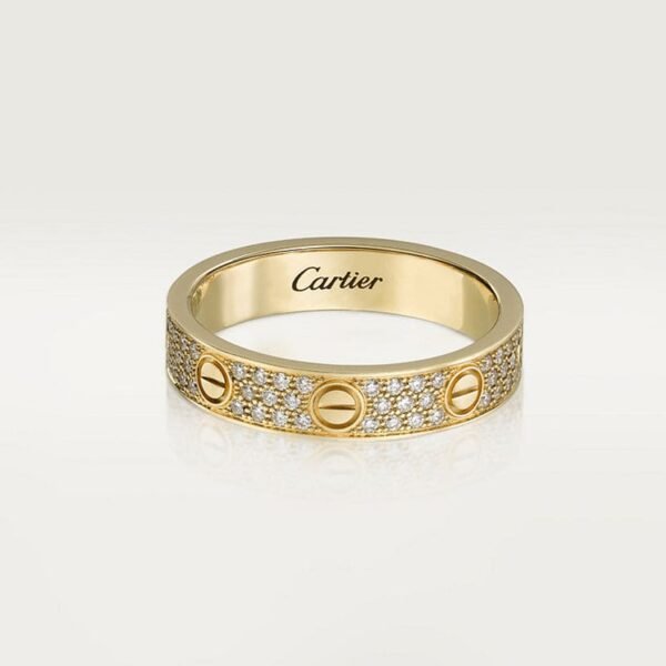 18K Love Diamond-Paved 5mm Ring