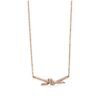 18K T Knot Pendant Diamond Necklace